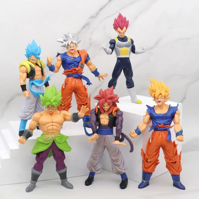 Dragon Ball Z Super Saiyan Anime Figurine Model GK Rose Goku Action Figure DBZ Gohan Figures Vegeta Statue Collection Toy