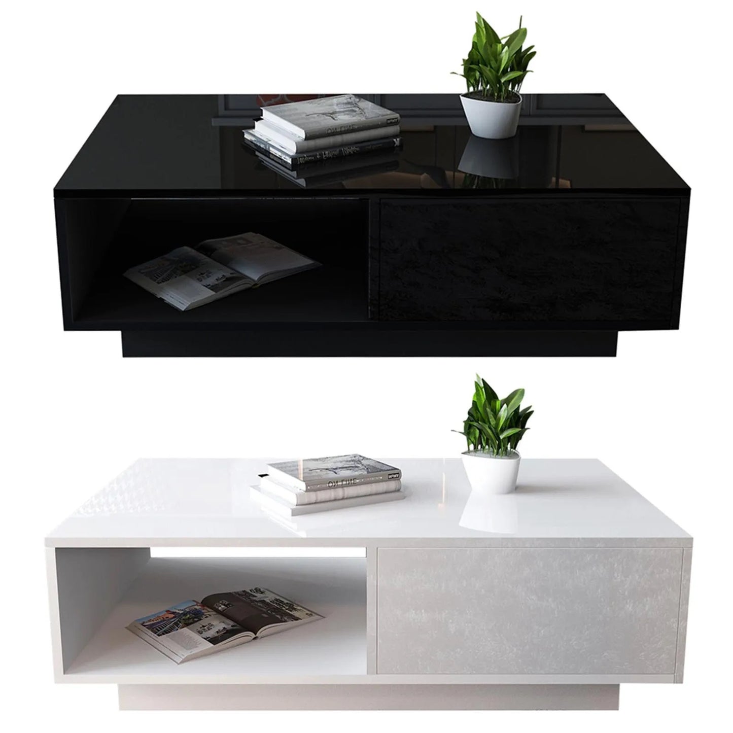 Rectangular Coffee Tea Table Storage Living Room