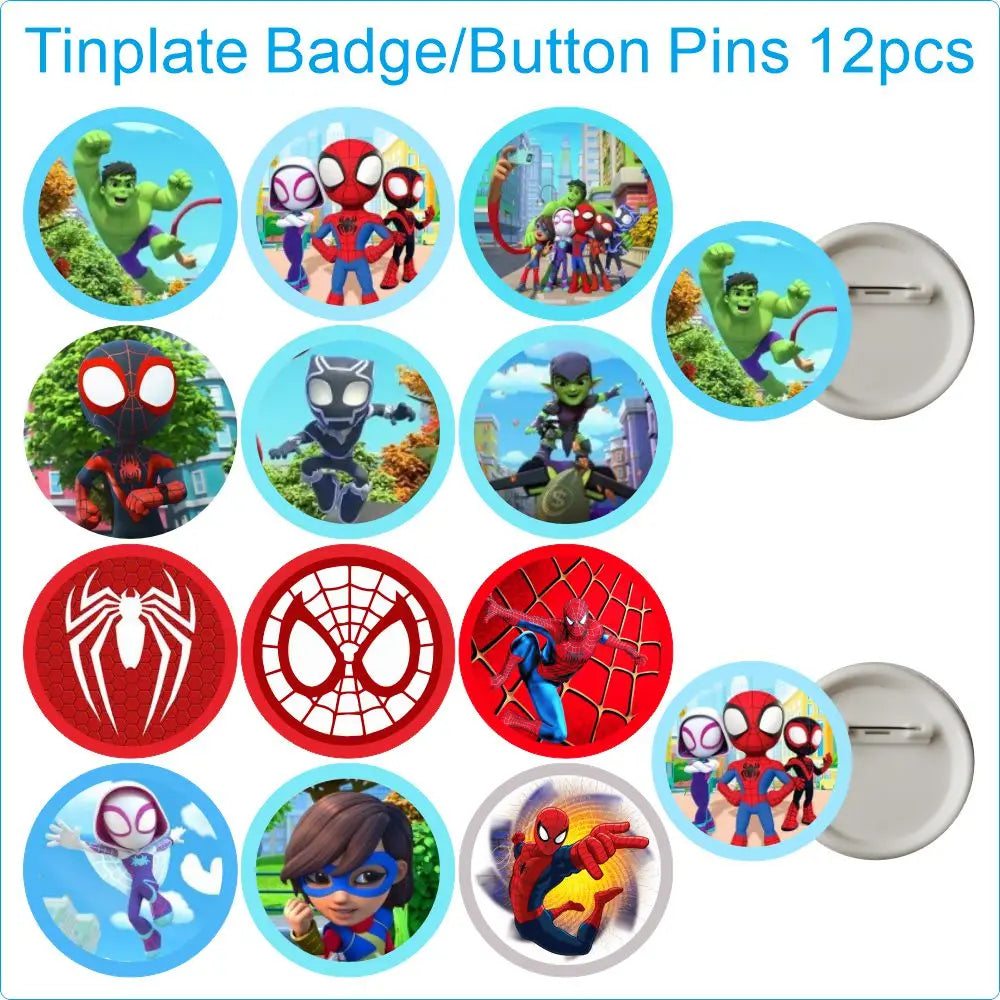 Spidey And His Amazing Friends Party Supplies Kids Favor Gift Stampers Stickers Spiderman Christmas Party Decor Bags Stuffer