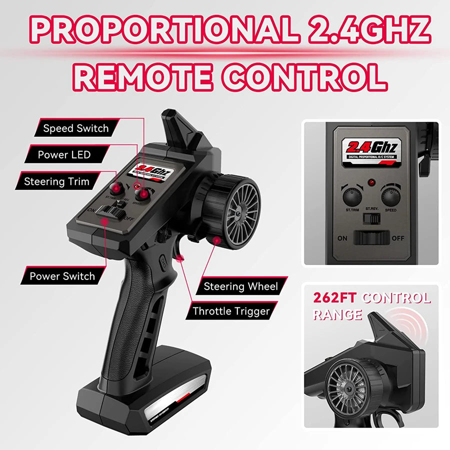 4WD 1:16 80KM/H Super Brushless 50KM/H Brushed RC Car 4x4 Off Road High Speed Drift Racing Truck Toy Kids Adults