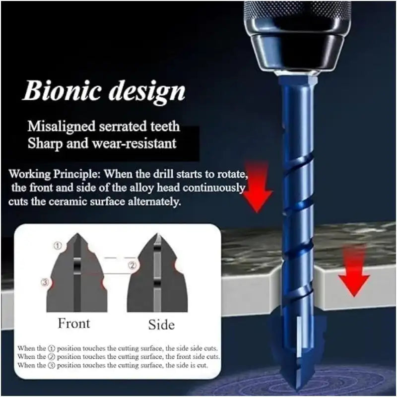 High Hardness Eccentric Drill Precision Drilling 6/8/10/12/14mm Glass Tile Ceramic Punching Rock Slab Drill Bit