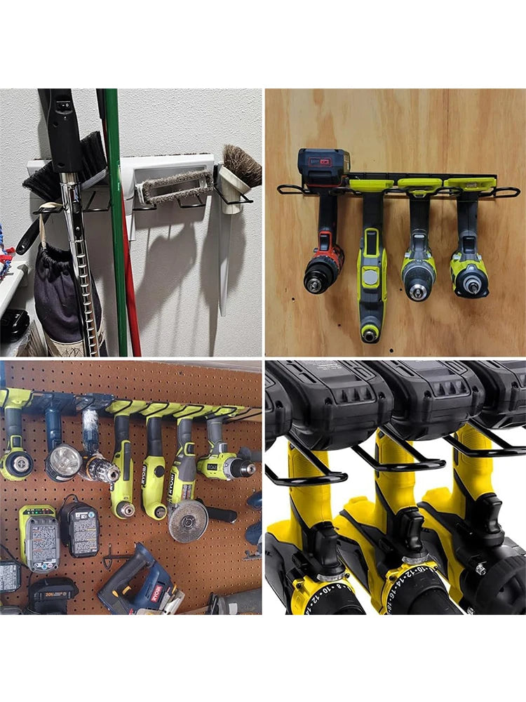 3-Layer Power Tool Organizer Wall Tool Shelf Cabinet Electric Drill Tool Trolley Storage for Garage Workshop