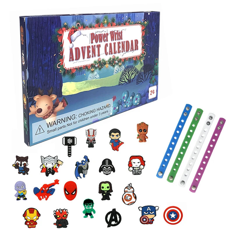 Disney Marvel Advent Calendar Box Anime Action Figure Model Building Blocks Christmas Kids Toys