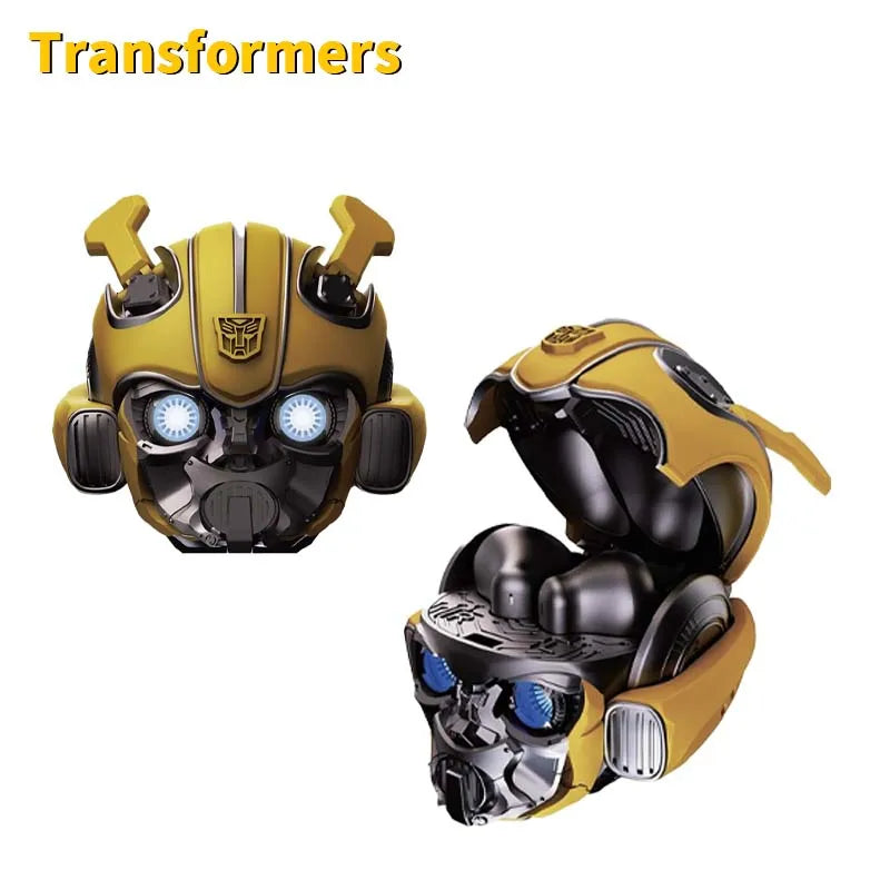 Genuine TRANSFORMERS H1 High-Quality Bluetooth Earphone Cool Bumblebee Mecha-shaped Wireless Headset High Quality Zinc Alloy