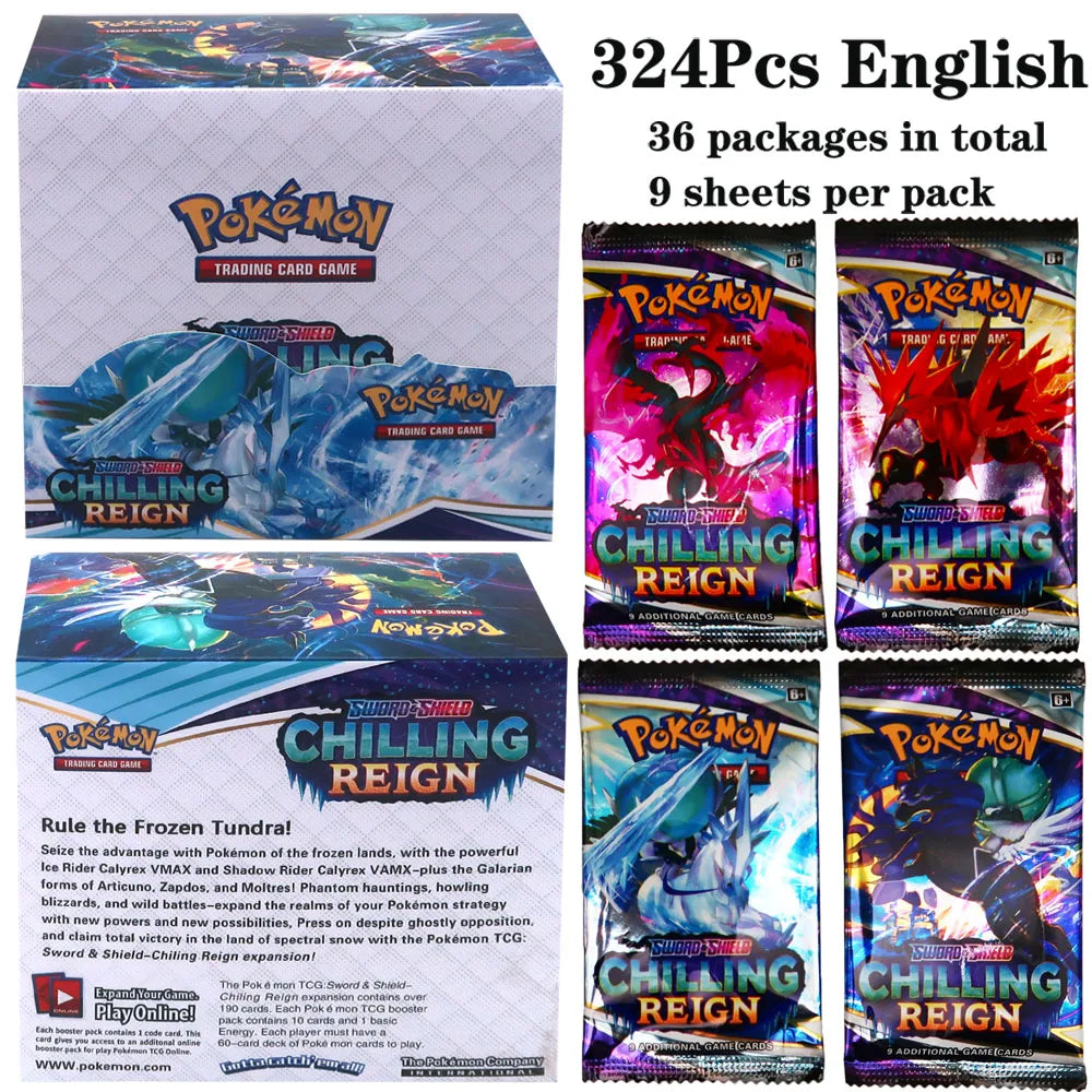 324pcs Pokemon TCG: Sword & Shield-Fusion Strike Booster Display Box (36 Packs) Board Game Card DESTINED RIVALS Stellar Crown