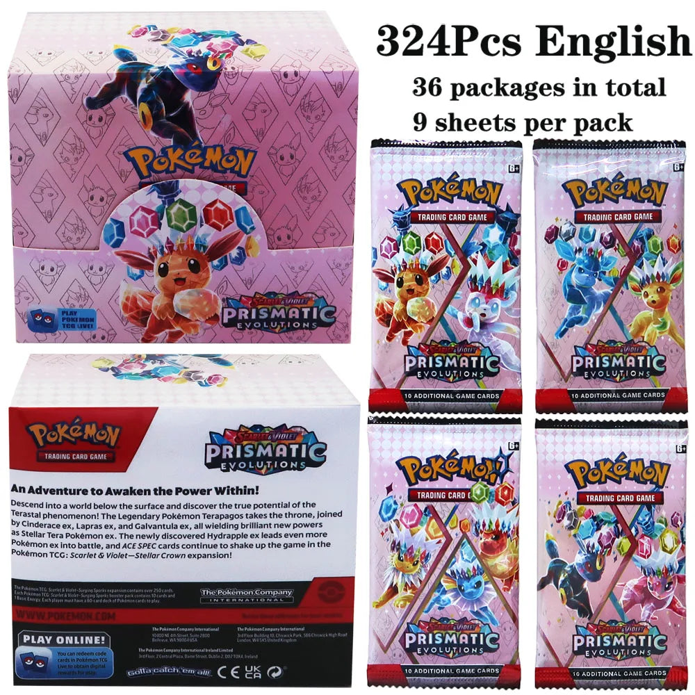 324pcs Pokemon TCG: Sword & Shield-Fusion Strike Booster Display Box (36 Packs) Board Game Card DESTINED RIVALS Stellar Crown