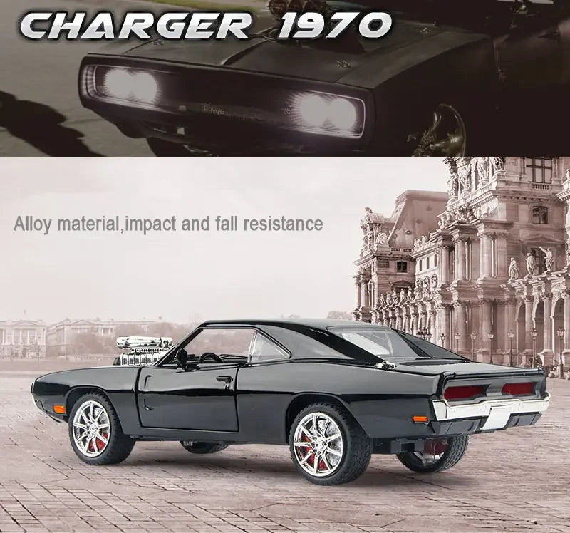 1:24 Dodge Charger Alloy Muscle Car Model Die-cast Vehicles Sports Car Model Simulation Sound And Light