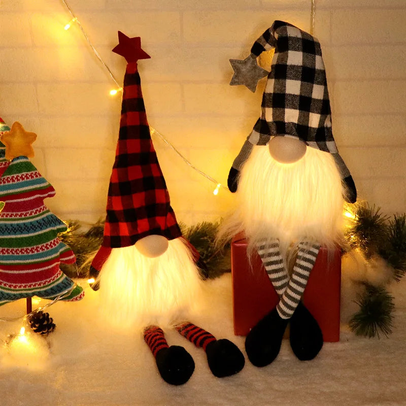 20/30cm LED Faceless Doll Elf Gnome with Lights Christmas Decoration