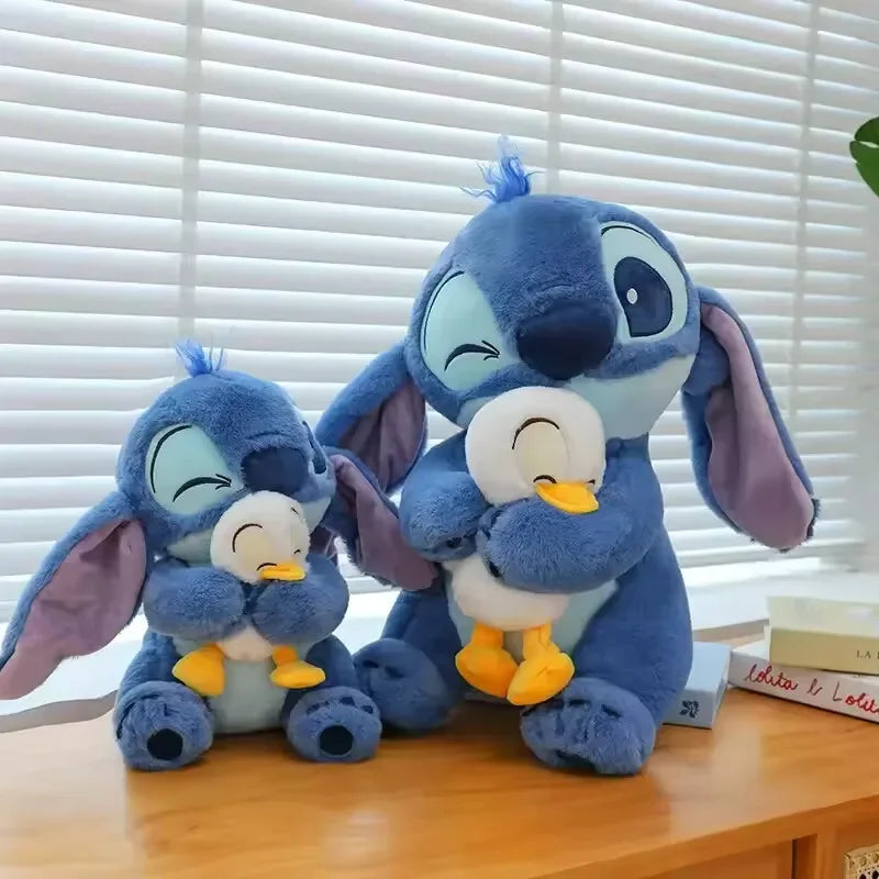 New Disney 20cm Plush Doll Stitch Lilo Cute Duck Stuffed Toy Children's Birthday Gift