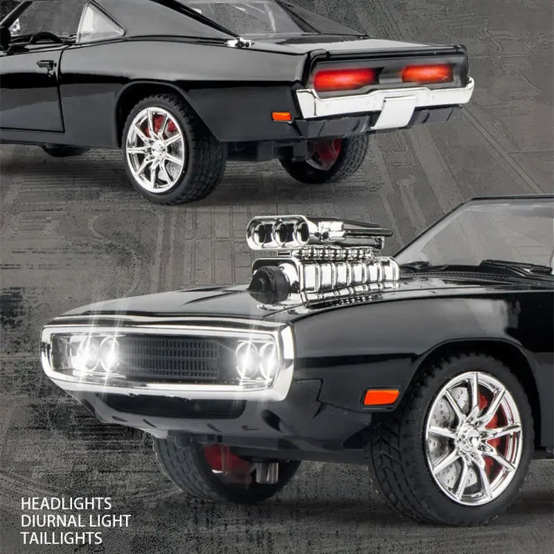 1:24 Dodge Charger Alloy Muscle Car Model Die-cast Vehicles Sports Car Model Simulation Sound And Light