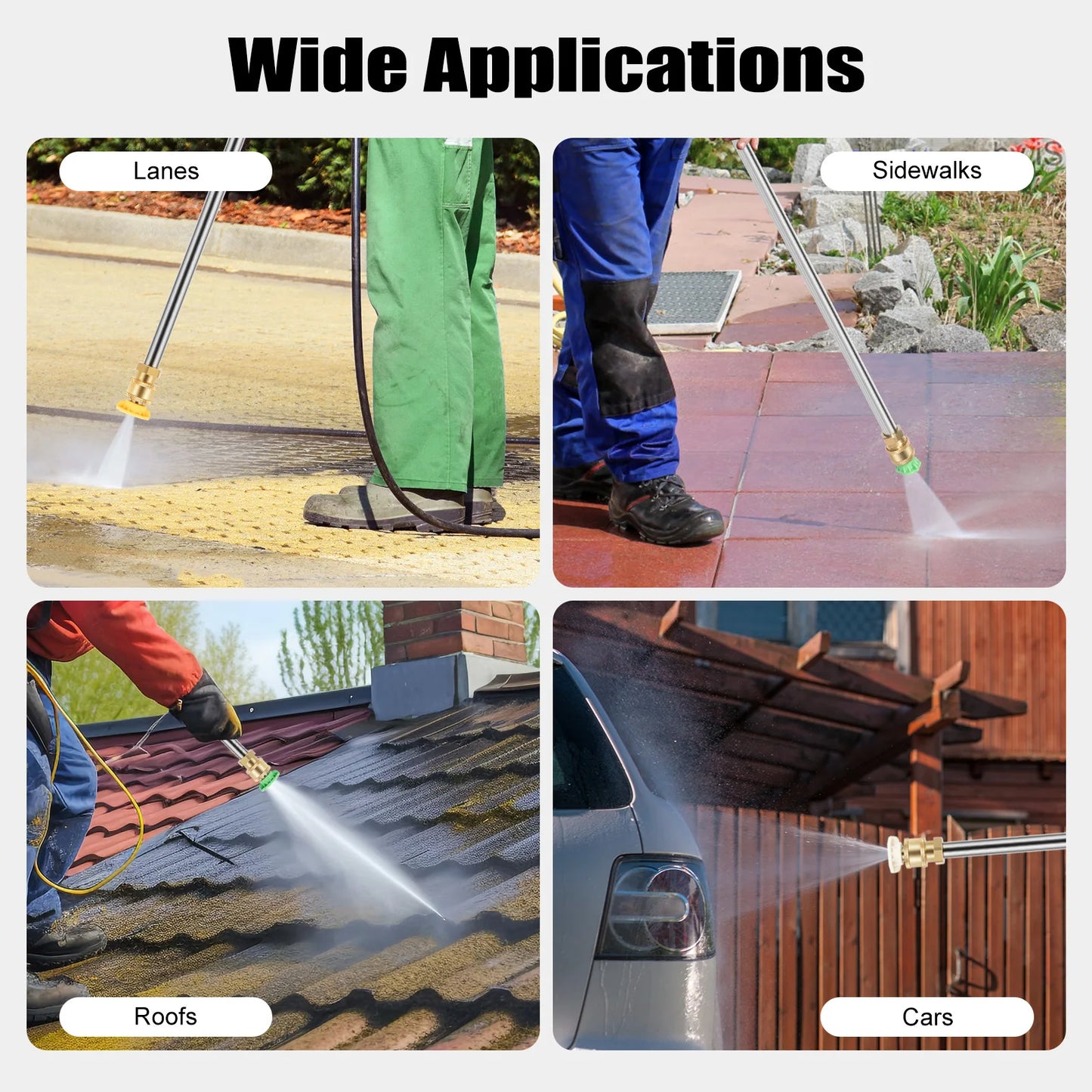 7.5HP 2200 PSI Pressure Washer with 5 Different Nozzles High Pressure Petrol Cleaner Pressure Washer