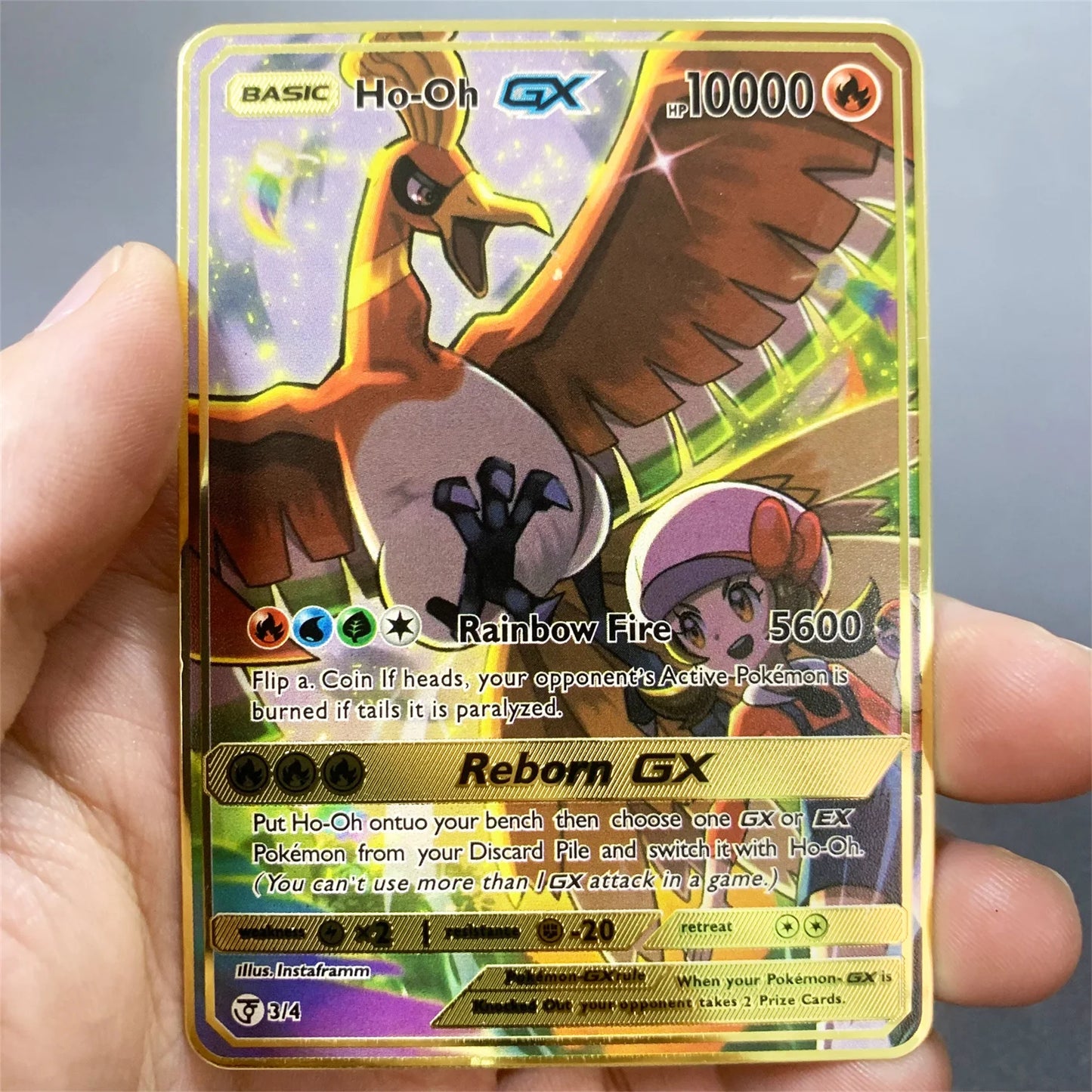 10000 Arceus Vmax DIY Golden Pokemon Metal Cards English in Iron Pokmo Letters Collection Card