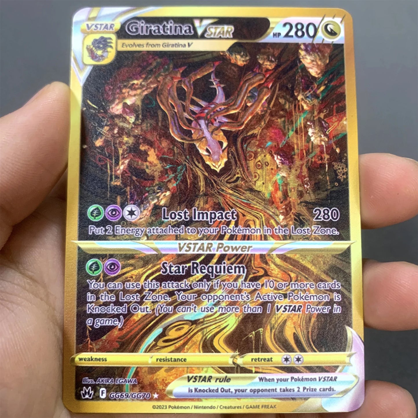 10000 Arceus Vmax DIY Golden Pokemon Metal Cards English in Iron Pokmo Letters Collection Card