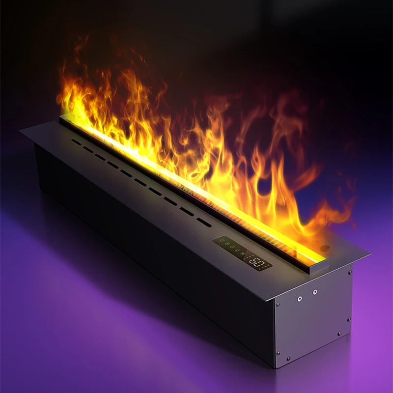 Water Electric Fireplace 3D Remote Control APP Interior Decoration Steam Mist Embedded Realistic Flame