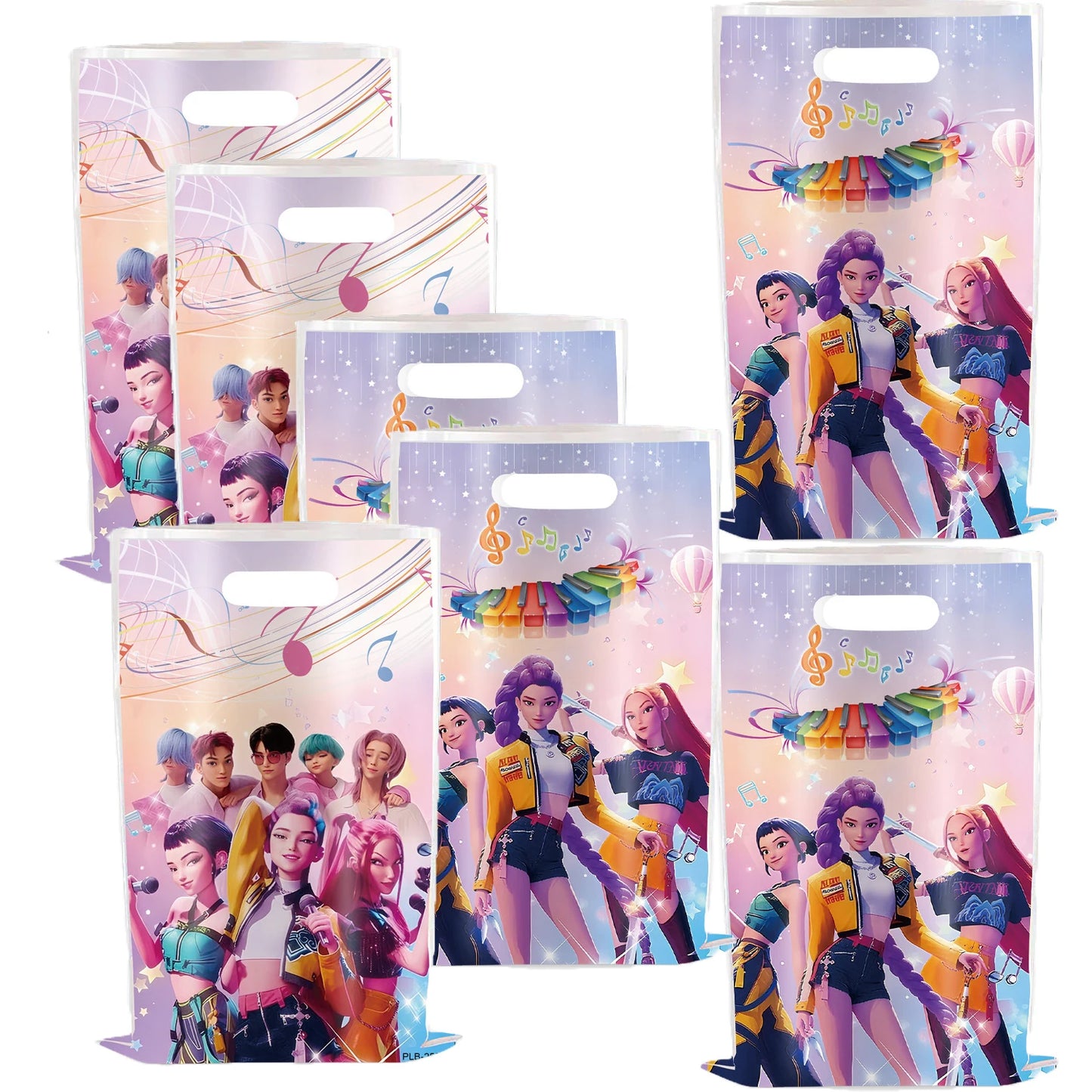 10/20/30Pcs k pop demon hunters theme birthday party Gift Candy Bag Loot Bag for Kids Birthday K pop Goody Bags Baby Shower