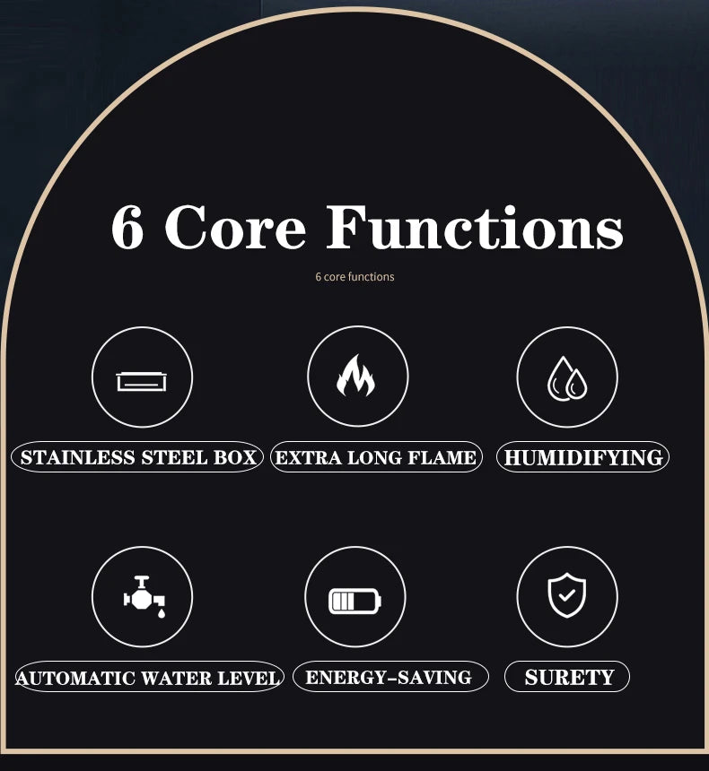 Water Vapor Fireplace Germicidal UV Lamps Customized 3D Flame Electric Fireplace Tv Stand