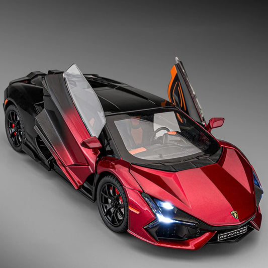 1:24 Rambo Revuelto Alloy Die-cast Car Model Toys, Four-door Sports Car Model