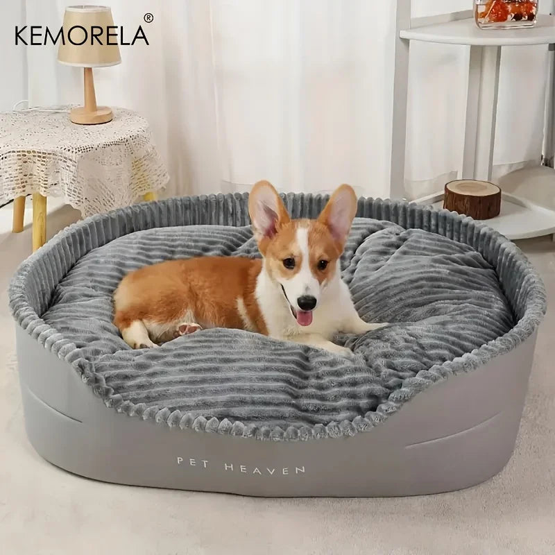 Super Soft Chew Resistant Dog Bed, Luxury Plush Thickened Mat, Machine Washable All Season Pet Sofa Cushion for Small Large Dogs