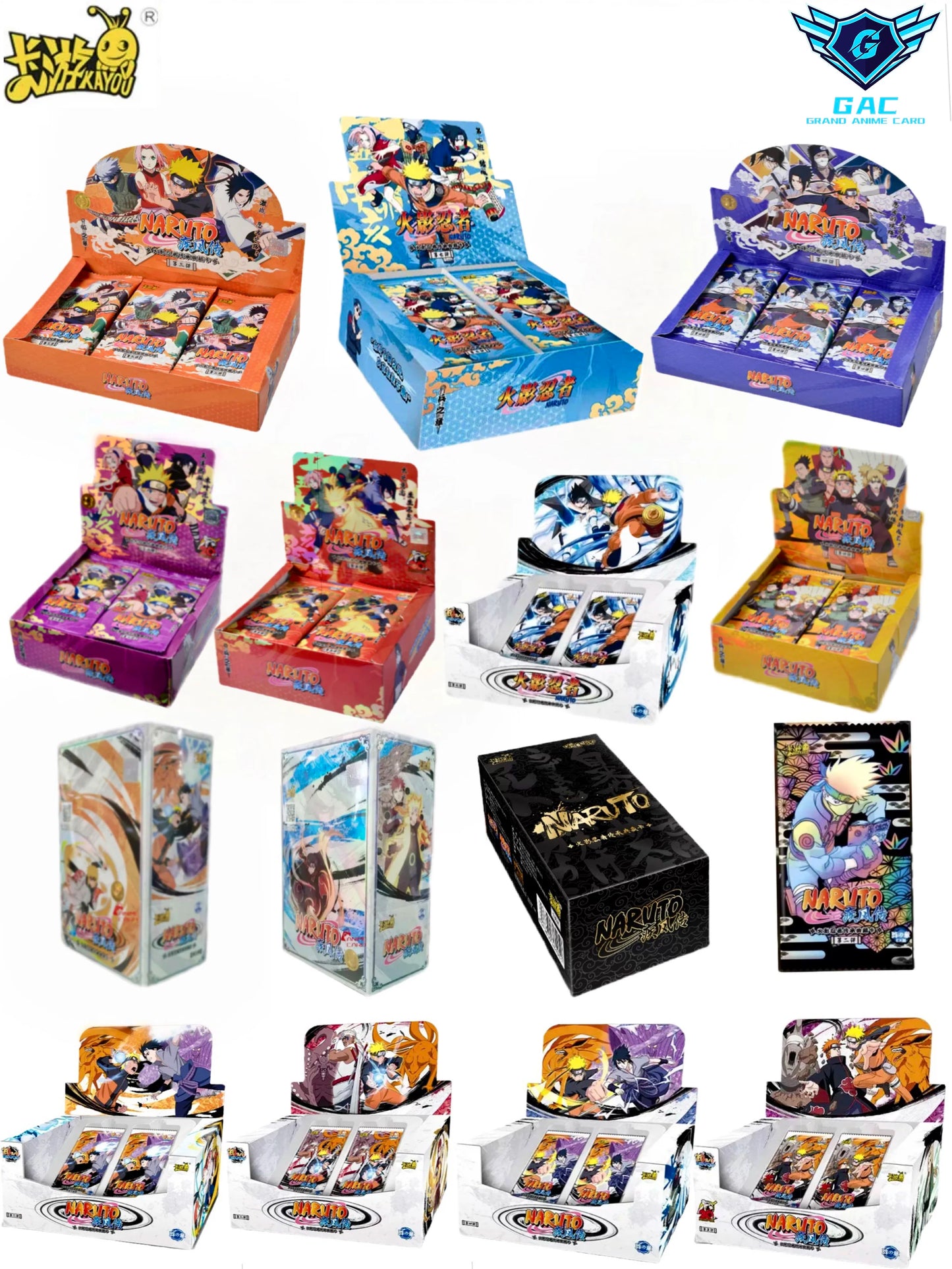 KAYOU Genuine Naruto Cards T2W9 T2W8 Booster Box Anime TCG Rare Ninja World Fight Chapter Collection