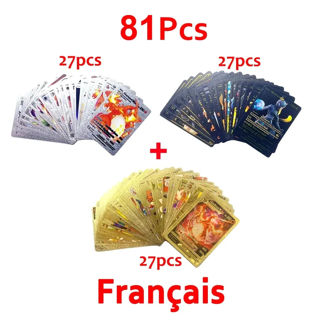 Pokemon Cards Vmax GX Gold Foil Flash Card Colorful Game Battle Collection