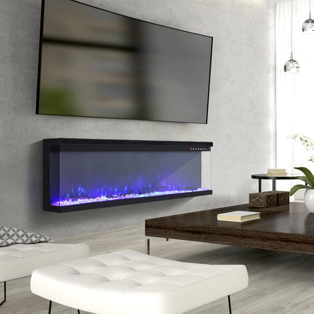 Recessed/Freestanding Electric Fireplace Wall Mounted Home Decoration Multi Size With Remote