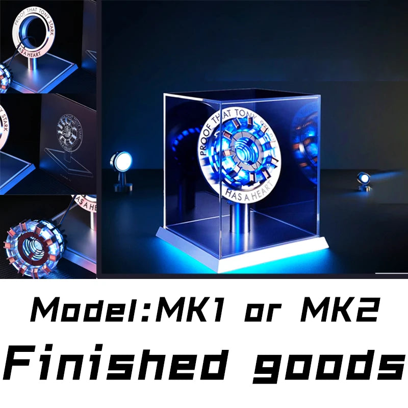 Stark MK1 Metal Alloy USB LED Lamp - Voice Control, PVD Surface, 18cm, Proof Tony Stark Has a Heart, Gift for Fans