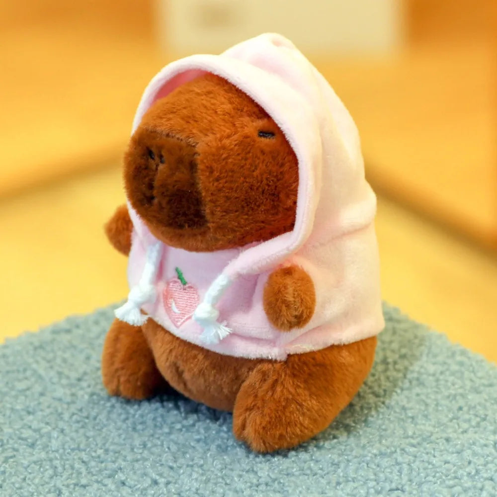 Cute Capybara Plush Toy Hoodie with Wings Simulation Doll Small Size Stuffed Animals