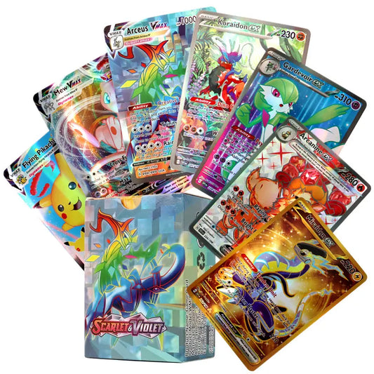 New Holographic Pokemon Cards Scarlet Violet 80Vmax 20EX English Letter Pokemon Trading Card