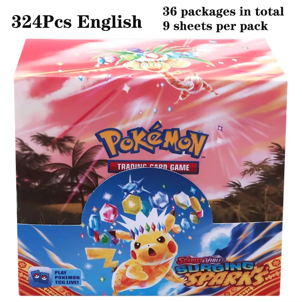 2025 324Pcs Pokemon Cards Sun & Moon Evolutions Unified SHINING Booster Box Collectible Tradiner Card Game toy