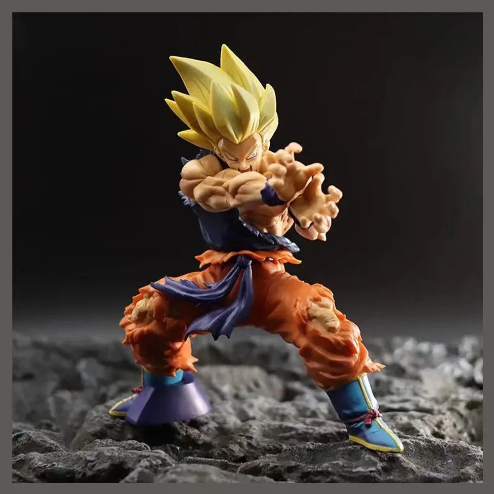 Dragon Ball Z Son Goku Battle Damage Shockwave Manga Statue Pvc Action Figurine Collectible Model Doll Toys Gift