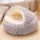 2 in 1 Soft Plush Pet Bed 50CM with Cover Round Pet Puppy Mattress for Small Dogs Cats