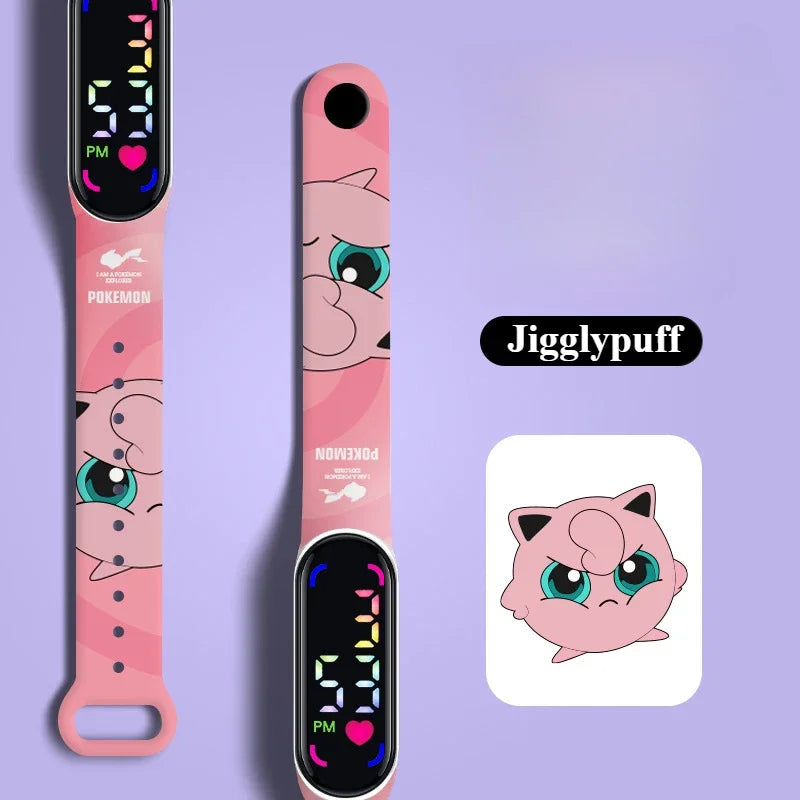 Pokemon Watch Pikachu Gengar, LED Digital Waterproof Watch for Kids