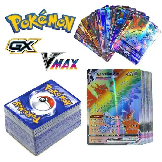 10-100Pcs New English Pokemon Vmax GX Game Battle Card Collection