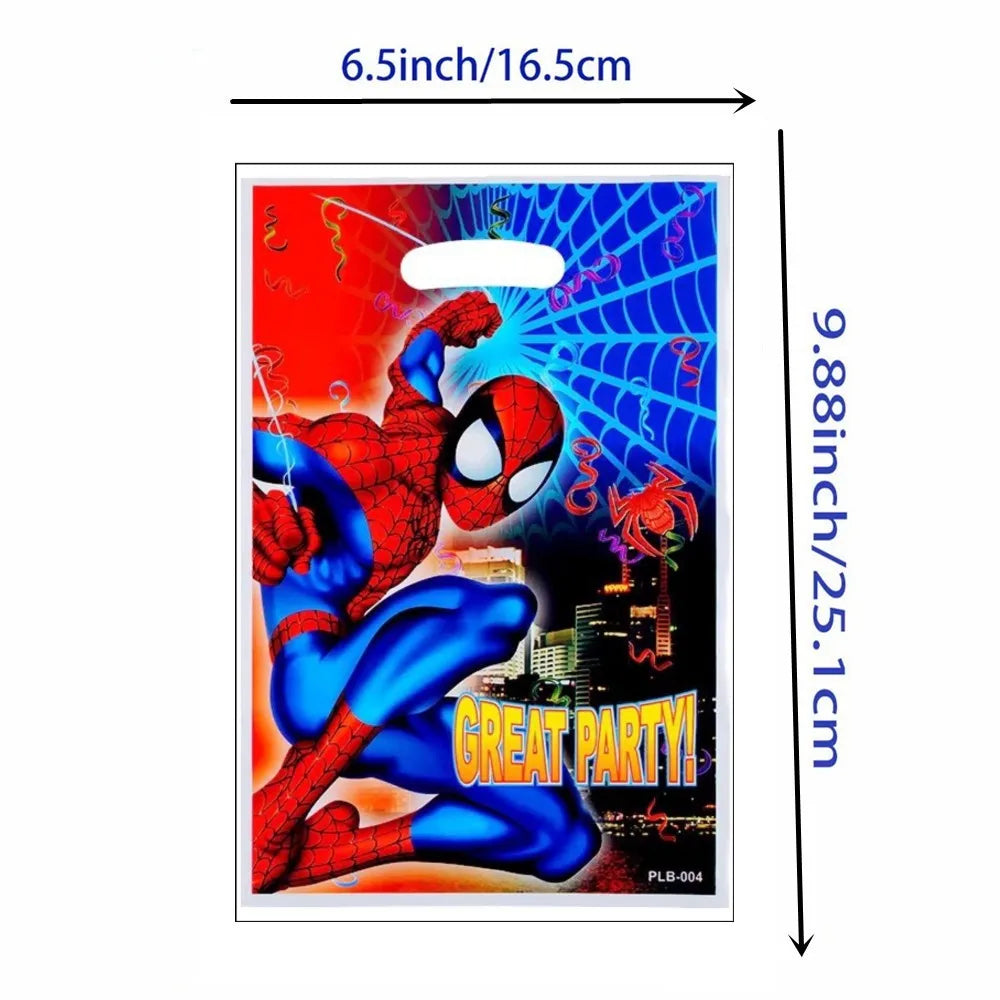 Disney Spiderman Party Kids Favor Toys includes Slap Bracelets Tattoo Stickers Blowouts Gifts Bags Set for Party Decorations