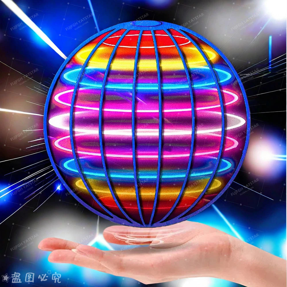 Flying Ball Children's Hand Controlled Color LED Cosmic Globe 360 ° Rotating Suitable for Indoor and Outdoor
