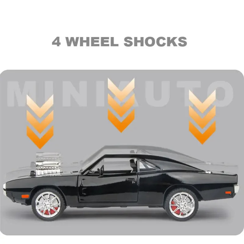 1:24 Dodge Charger Alloy Muscle Car Model Die-cast Vehicles Sports Car Model Simulation Sound And Light