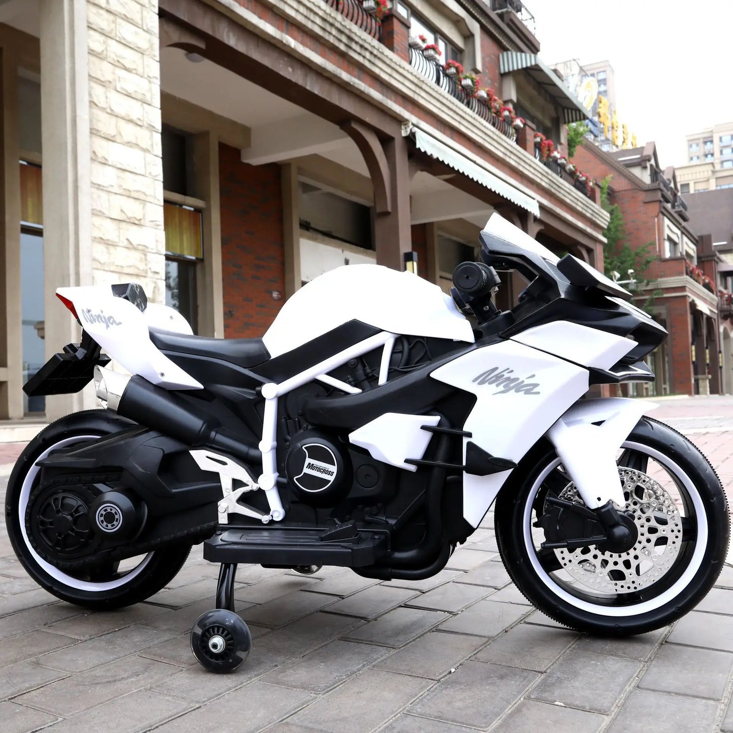 1.1M Long Children Electric Two Wheeled Rechargeable Drive Motorcycle For 3-9 Years Kids Ride On