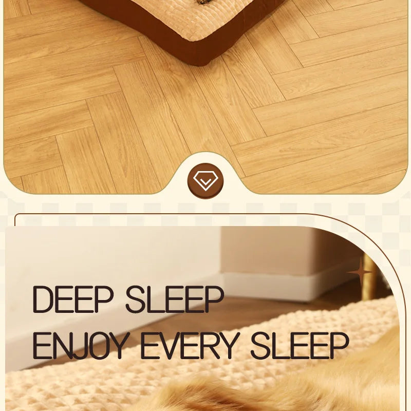 Warm Dogs Sleeping Bed Soft Fleece Pet Blanket Detachable Cat Puppy Mat Cushion for Small Medium Large Pet