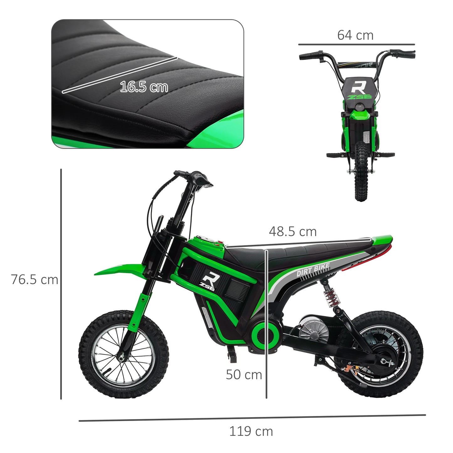 24V Kids Electric Motorbike with Twist Grip Throttle, Music, Horn