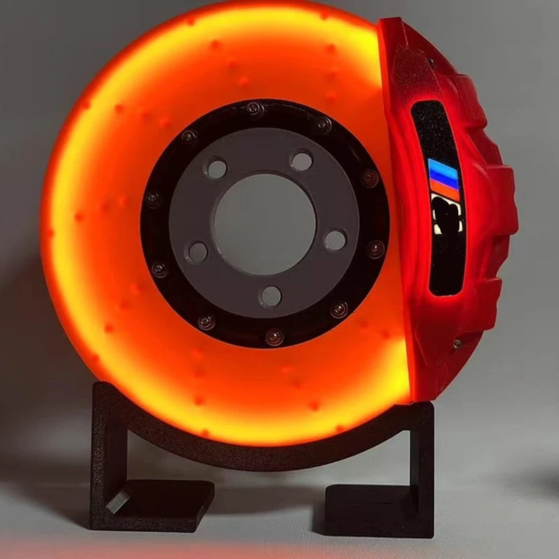 Creative Diy Brake Disc Modified Led Atmosphere Lights Handmade Desktop Wall-Mounted Night Light