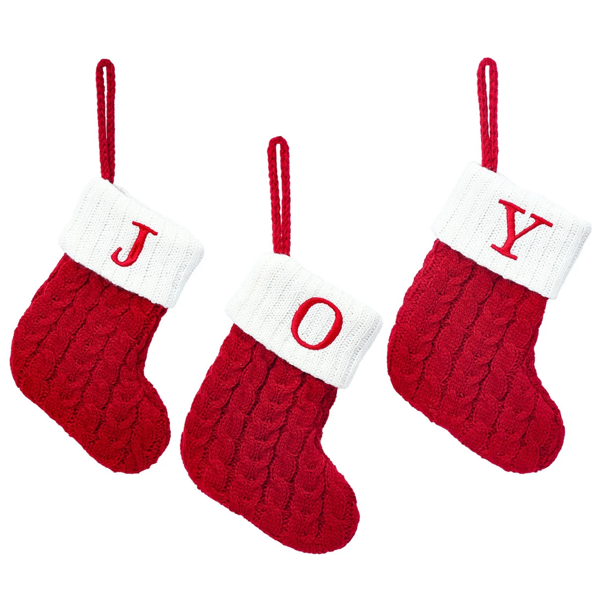 Christmas Socks Knitting Snowflake Letter Decoration 2025 For Home Xmas Tree Ornament Gift