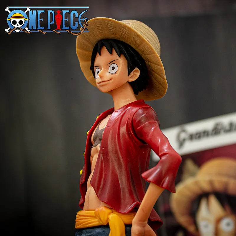 Hot 28cm One Piece Luffy Three Form Face Changing Doll Action Figurine Model Toys