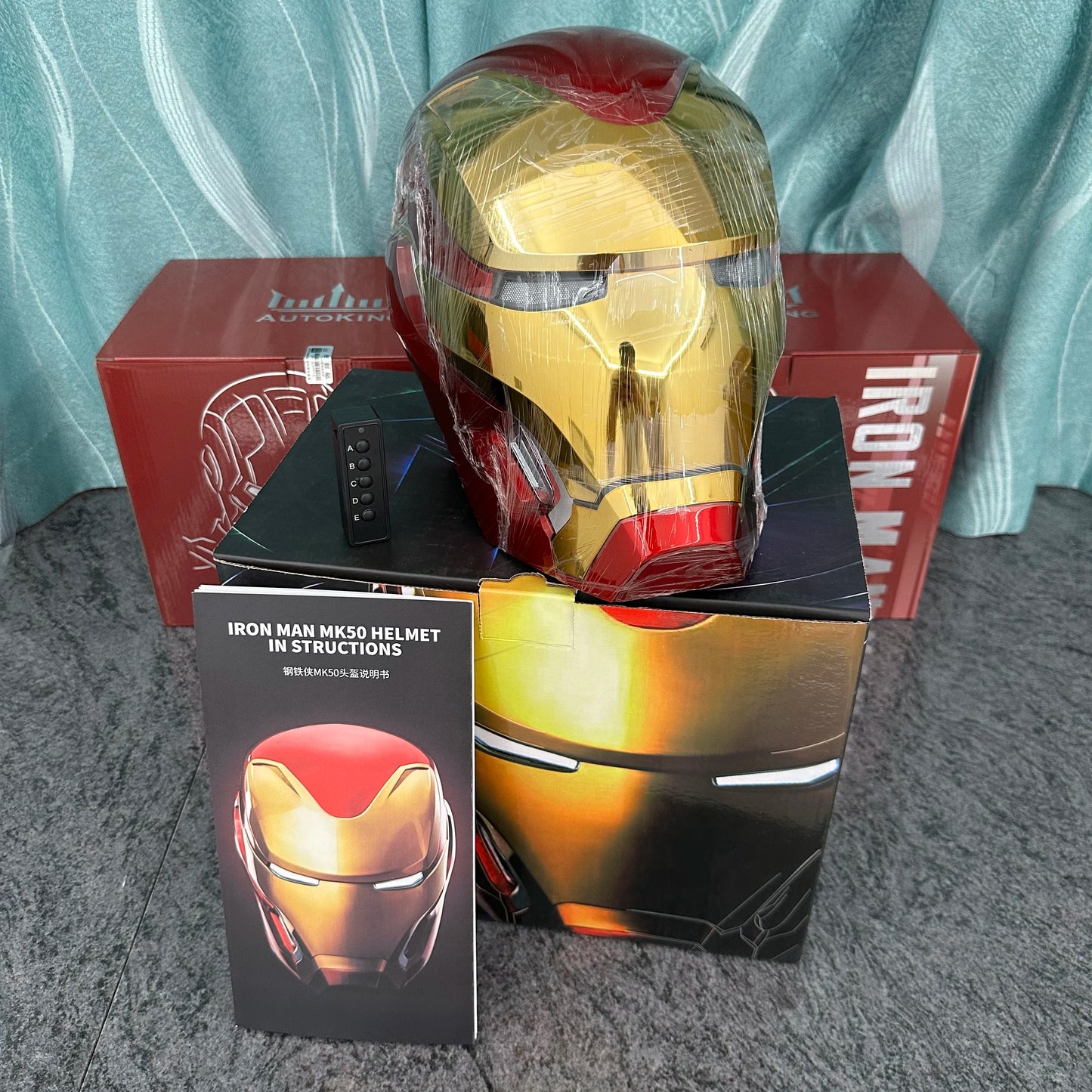 Hot 1:1 Iron Man MK50 Wearable Figures Helmet Deformation Voice Activated Around Derived Animation Marvel Model Toy