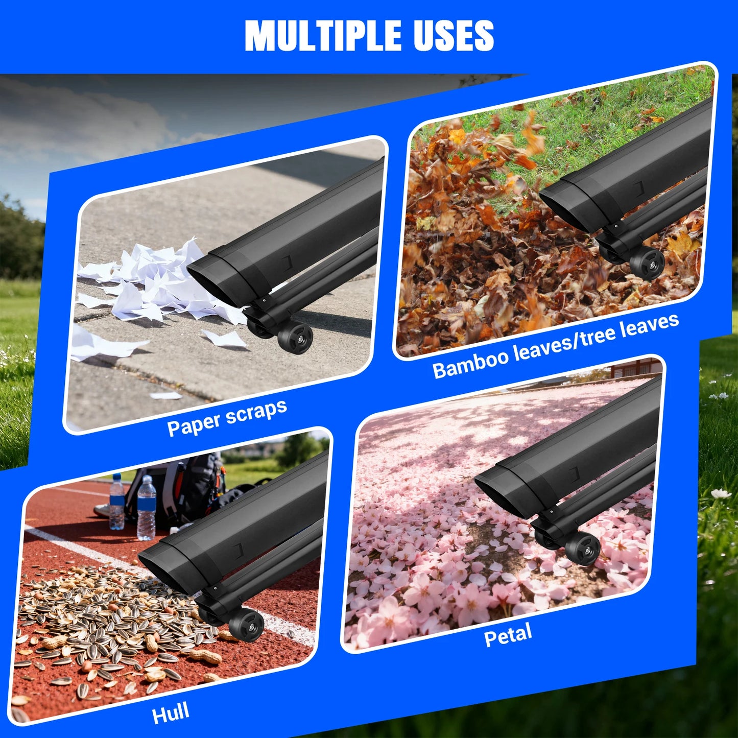 3-in-1 Lightweight Leaf Blower, Garden Vacuum & Mulcher for Easy Clearing of Leaves & Waste in Garden, Patio & Driveway