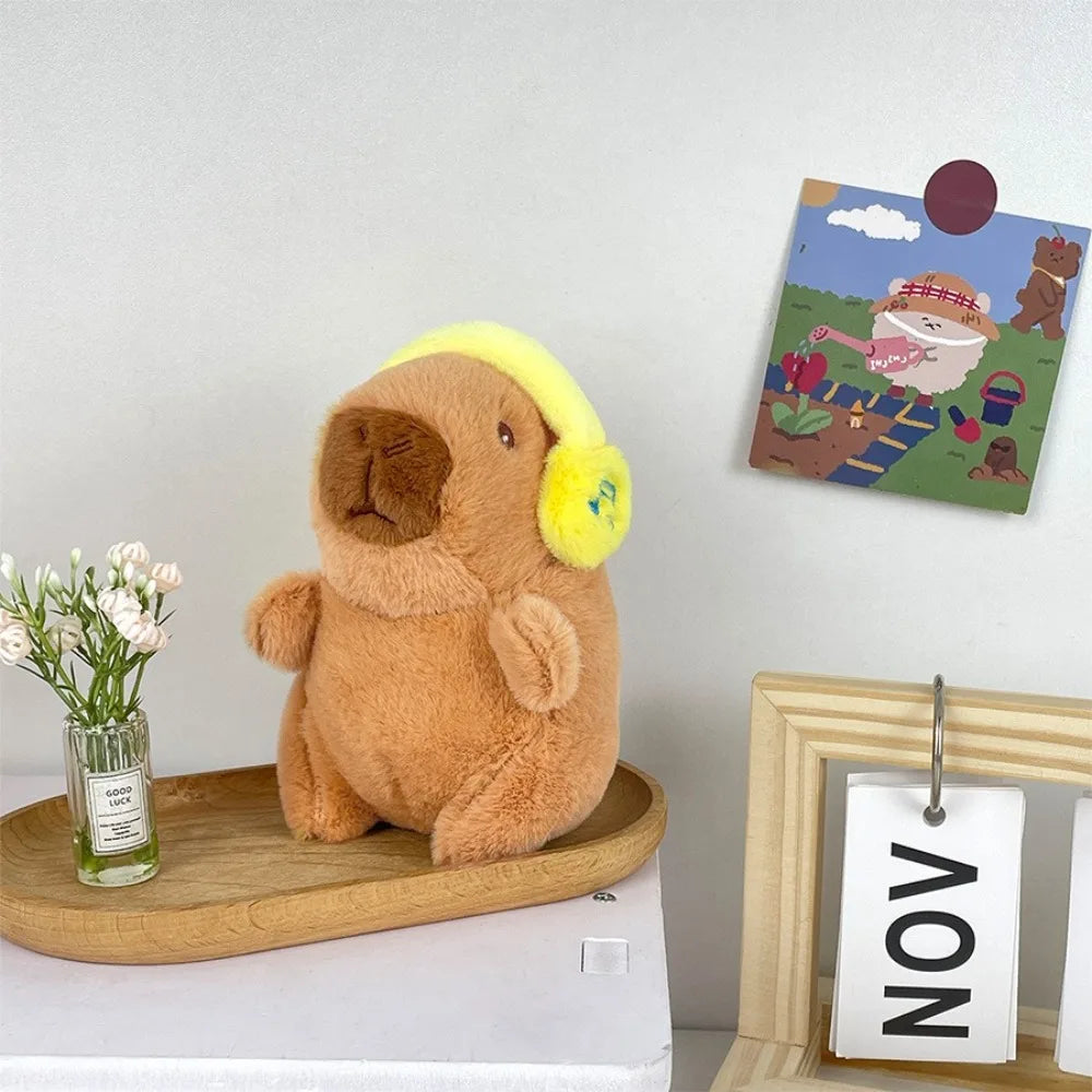 Cute Capybara Plush Toy Hoodie with Wings Simulation Doll Small Size Stuffed Animals