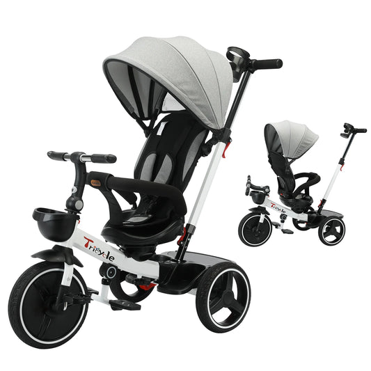 Ubravoo Baby Stroller Tricycle Ride Bike , 5-in-1, Adjustable Canopy 1-5 Years