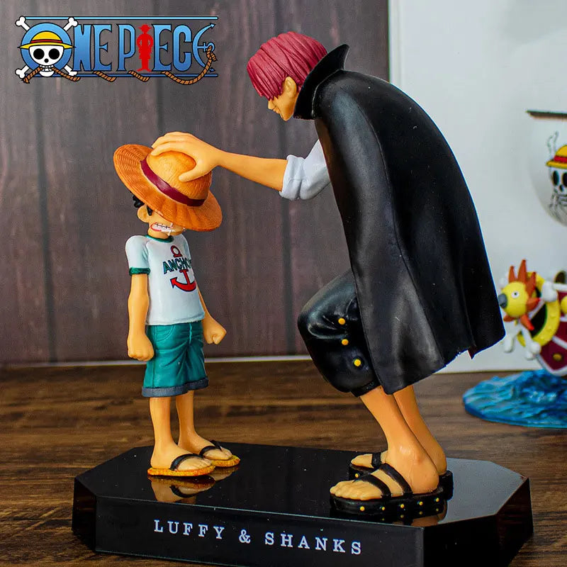 18cm One Piece Anime Figure Four Emperors Shanks Straw Hat Luffy Action Figure
