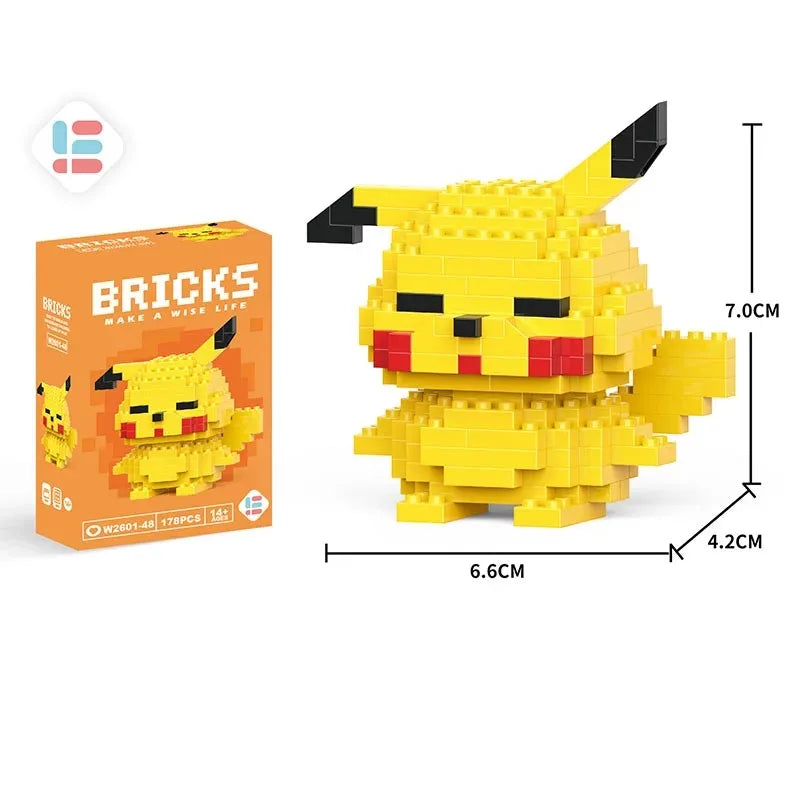 Disney LiLo Stitch Toys Building Blocks Pokeman Pikechu lega Anime Cartoon Character Model
