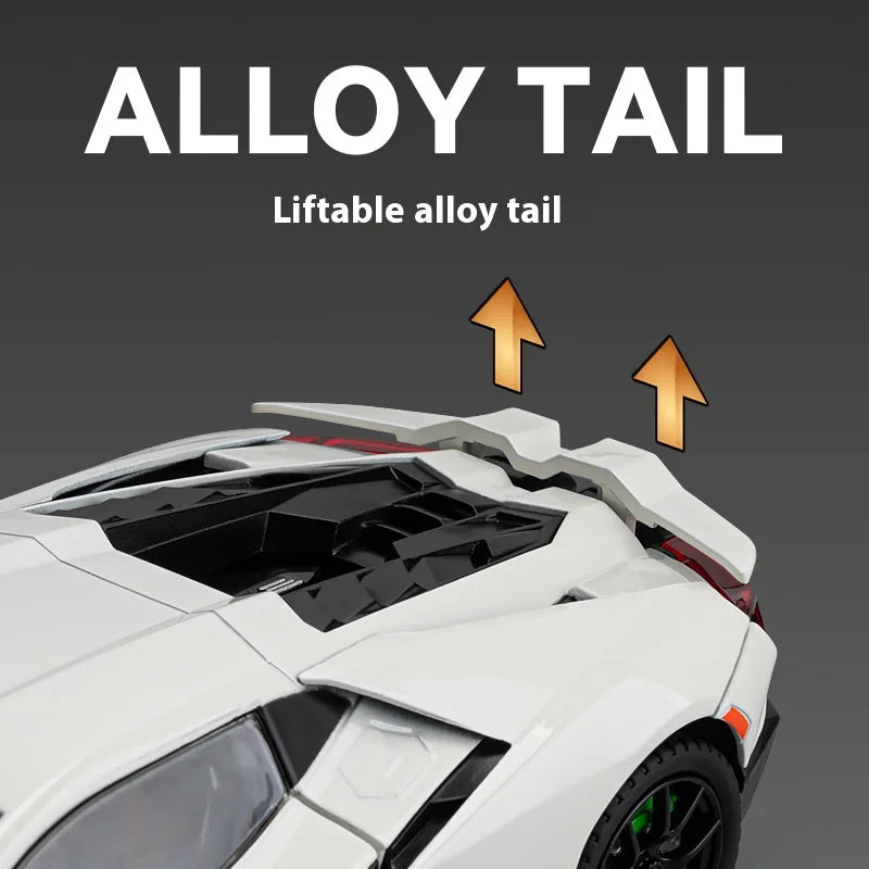 1:24 Rambo Revuelto Alloy Die-cast Car Model Toys, Four-door Sports Car Model