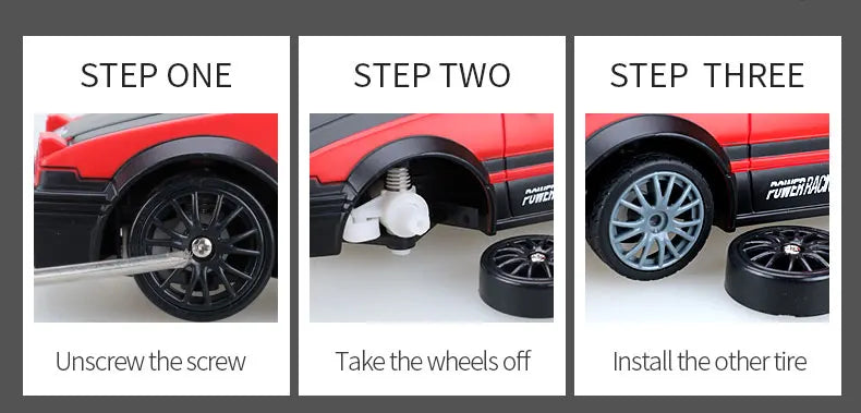 1:24 High Speed RC Drift Vehicle Cars Mustang 4WD Remote Control Racing Car Gift Toy